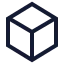 Box icon with stroke sharp style