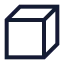Box icon with stroke sharp style
