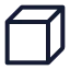 Box icon with stroke standard style