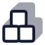 Boxes icon with bulk rounded style