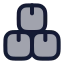 Boxes icon with duotone rounded style