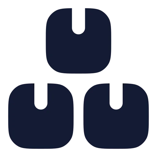 Boxes Icon in Solid Rounded style