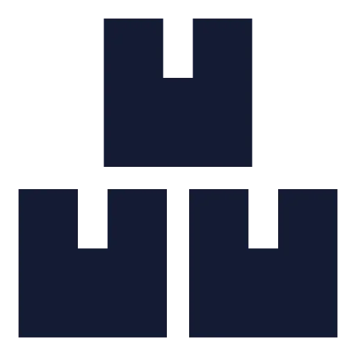 Boxes Icon in Solid Sharp style