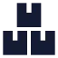 Boxes icon with solid sharp style