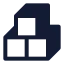 Boxes icon with solid standard style