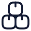 Boxes icon with stroke rounded style