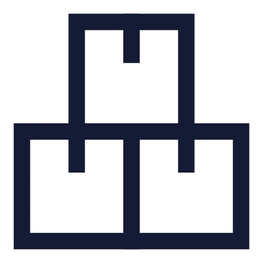 Boxes Icon in Stroke Sharp style