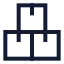 Boxes icon with stroke sharp style
