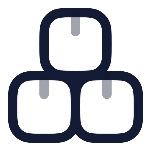 Boxes Icon in Twotone Rounded style