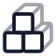 Boxes icon with twotone rounded style