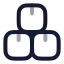 Boxes icon with twotone rounded style