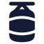 Boxingbag icon with solid rounded style