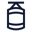 Boxingbag icon with stroke sharp style