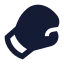 Boxingglove icon with solid sharp style