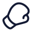 Boxingglove icon with stroke standard style