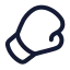 Boxingglove icon with stroke standard style