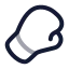 Boxingglove icon with twotone rounded style