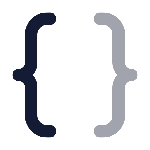 Braces Icon in Bulk Rounded style