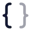 Braces icon with bulk rounded style