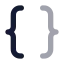 Braces icon with bulk rounded style