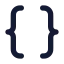 Braces icon with solid rounded style