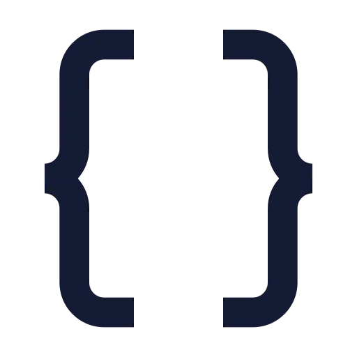 Braces Icon in Solid Sharp style