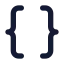 Braces icon with solid standard style
