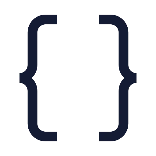 Braces Icon in Stroke Sharp style