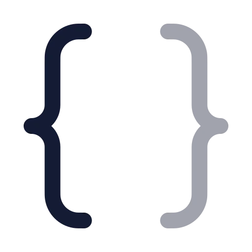 Braces Icon in Twotone Rounded style