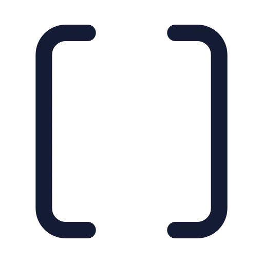 Brackets Icon in Bulk Rounded style