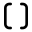 Brackets icon with solid rounded style