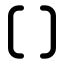Brackets icon with solid rounded style