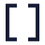 Brackets icon with solid sharp style