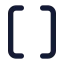 Brackets icon with solid standard style