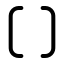 Brackets icon with stroke rounded style
