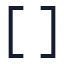 Brackets icon with stroke sharp style
