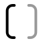 Brackets icon with twotone rounded style