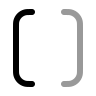 Brackets icon preview