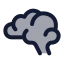 Brain icon with duotone standard style