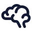 Brain icon with solid standard style