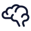 Brain icon with stroke standard style
