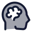 Brain icon with duotone standard style