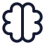 Brain icon with stroke standard style