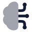 Braincircuit icon with bulk rounded style