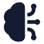 Braincircuit icon with solid rounded style
