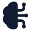 Braincircuit icon with solid rounded style