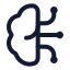 Braincircuit icon with stroke rounded style