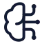 Braincircuit icon with stroke standard style