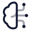 Braincircuit icon with twotone rounded style