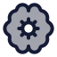 Braincog icon with duotone rounded style